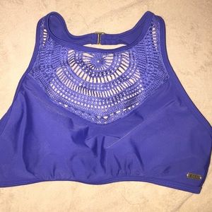 Rosy halter bikini top